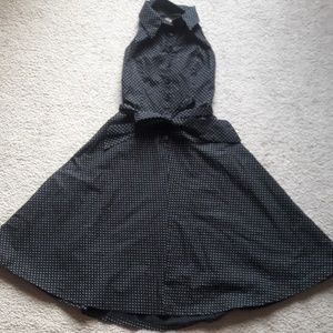Vintage black and white polka-dot swing dress